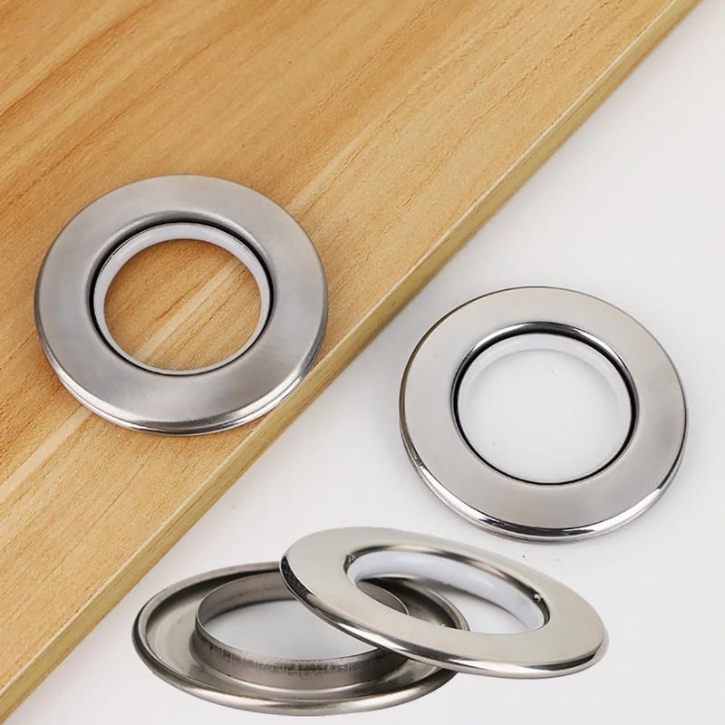 Kuasting Curtain Grommets Stainless Steel Eyelet Diameter Curtain Rings Metal Rings Inner Diameter 1-9/16 inch Roman Ring Grommet Curtains Set of 20 (20) - Image 3